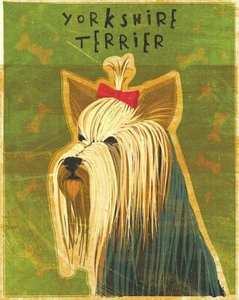 Yorkshire Terrier Dog, John Golden, Wall Decor Art Print Poster 14" x 11" 1003 - Picture 1 of 1