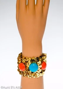 Pulseras egipcias decorativas de oro elásticas puños de lentejuelas con joyas disfraz ACC - Imagen 1 de 2