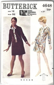 Butterick Sewing Pattern 4648, Vintage Young Designers Series, Dress, Size 12 - Picture 1 of 3