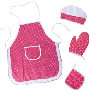 Children Chef Apron Baking Costume Pretend Role Play Kitchen Clothes Toy New Set - Picture 1 of 10