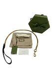 Gucci Dog Gold Tone Chain Leash Leather Handle One Size w/ Box + Tags
