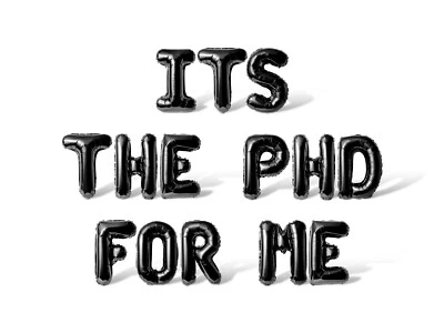 ITS THE PHD FOR ME Letter Balloon Banner - Graduation Party Supply Decorations - Image 1 of 4