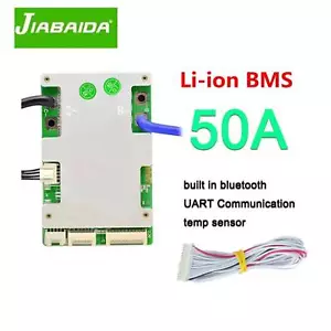 10S-17S 50A Li-ion JBD SMRAT BMS Same Port Balance 36V 48V 60VBuilt-in Bluetooth - Picture 1 of 19