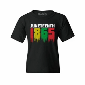 Juneteenth 1865 Dripping June 19th Youth's T-Shirt Juneteenth Shirts - Picture 1 of 5