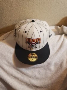 PITTSBURGH PIRATES HAT - SIZE 8- ALL STAR GAME - PIN STRIPE - NEW ERA - NWT - Picture 1 of 8