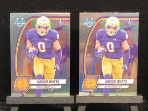2) 2024 Bowman Chrome University Football #158 Xavier Watts Norte Dame 2025 Draft - Bild 1 von 4