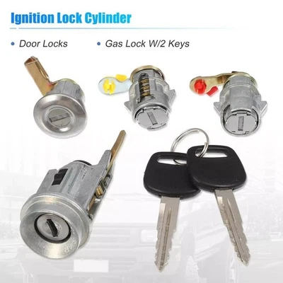 Ignition Door Lock Cylinder Key Set for Toyota Hilux 4Runner Pickup 1989-1995 - Image 1 of 4