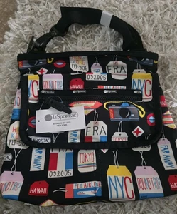 Bolso de Mano LeSportsac Simply Square, Patrón de Tarjeta de Embarque, TOTALMENTE NUEVO Envío Rápido  - Imagen 1 de 7