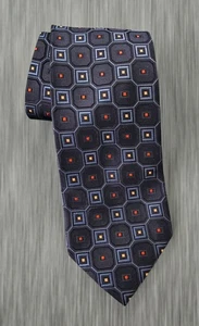 Ermenegildo Zegna Men's Designer Tie Geometric Color Squares 100% Silk Necktie - Picture 1 of 4