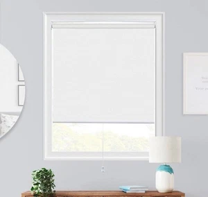 View-Tiful Chantilly White Cordless Solar UV Protection PVC Roller Shade 27x72 - Picture 1 of 3