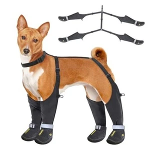 Idepet Dog Suspender Boots, Anti-Slip & Fall Waterproof Tall Dog Shoes Boots - Picture 1 of 7