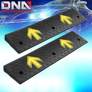 Warehouse/Wheelchair/Cars 2" Rise Rubber Arrow Driveway Threshold Curb Ramp 2Pcs - Picture 1 of 6