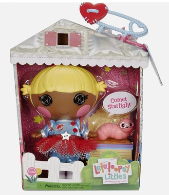 Lalaloopsy Littles Doll Comet Starlight With Pet Bookworm 7” BRAND NEW!!
