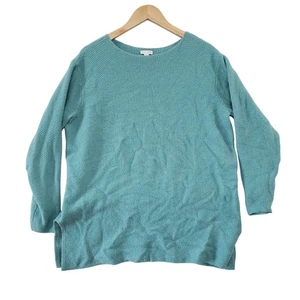 Maglione J Jill Teal maglia testurizzata manica lunga taglia L caldo accogliente casual ufficio - Foto 1 di 6