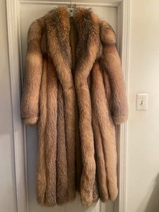 GEBRAUCHTER LANGER AUTHENTISCHER KRISTALLFUCHS PELZMANTEL DAMEN MEDIUM - Bild 1 von 14