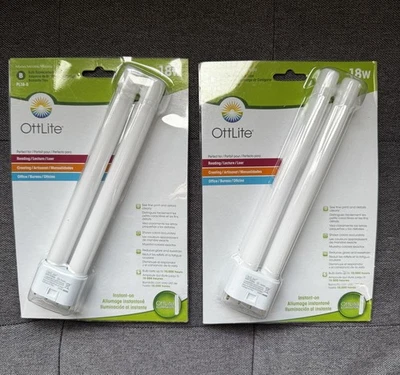 Lâmpada fluorescente genuína OTT-LITE 18W 930lm 4 pinos tipo B PL18-B LOTE DE 2 - Imagem 1 de 4
