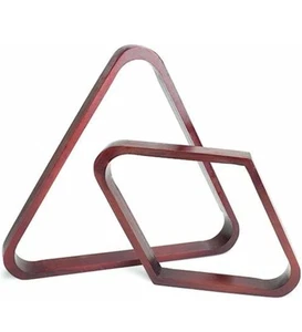 Triangolo biliardo in legno massello 8 palline / triangolo in mogano 9 palline e porta diamanti - Foto 1 di 3