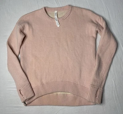 Suéter Lululemon Lana Merino Yogi Crew *Corazones Parfait Rosa/Blanco Talla 4 Foto 1 de 4