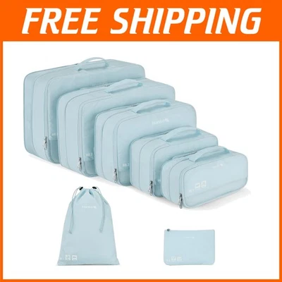 7-Pack Compression Travel Packing Cubes - Expandable & Durable Organizer Set - Image 1 of 4