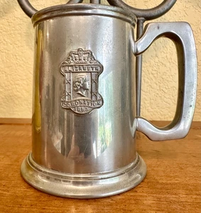 VINTAGE 1953 REGINA ELISABETTA II INCORONAZIONE TANKARD Howard Peltro Sheffield - Foto 1 di 5