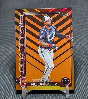 Johnathan Rodriguez Halloween Holiday Foil 2025 Topps Update #US142 Guardians - Image 1 of 2