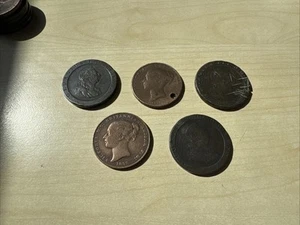 5 X Monete Penny Miste Grandi Monete in Rame ASTA SENZA RISERVA #1 - Foto 1 di 12
