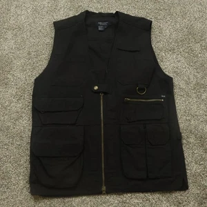 5.11 Tactical Vest Mens Medium Black Utility Outdoor Pockets Zip Fishing Hunting - Picture 1 of 11
