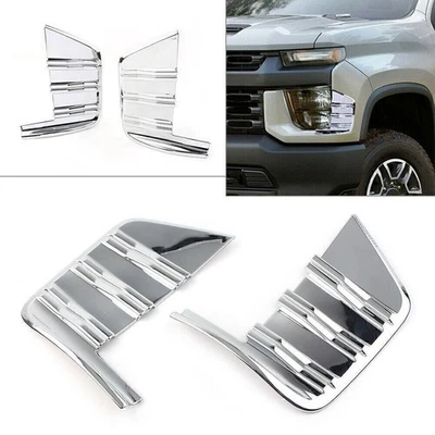 2pcs Car Front Fog Light Cover Trim for Chevrolet Silverado 1500 2019-2020 - Image 1 of 4