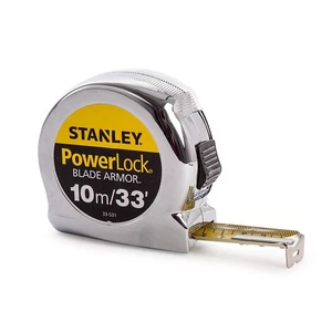 Stanley 0-33-531 Powerlock Misura a Nastro Metrico/Imperiale con Armatura Lama 10m - Foto 1 di 5