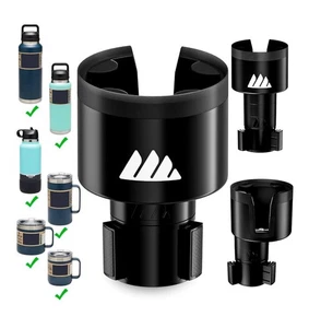 Verstellbarer Auto Getränkehalter Organizer für 32-46 Unzen Flaschen & Tassen 2er Pack - Bild 1 von 4