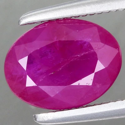 1.40ct 7.8x5.9mm Oval Natural Top Red Pink Ruby, Africa Gemstone - Image 1 of 4