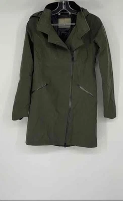 Athleta Womens Green Zipped Pockets Long Sleeve Full-Zip Hooded Jacket Size XXS - Image 1 of 4