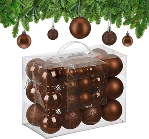 Palline Di Natale, Set 50 Palle Albero, Addobbi Natalizi, Sfere in Plastica Opac - Foto 1 di 12