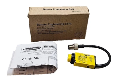 Banner SM2A312DQDP Photoelectric Sensor, Diffuse, 380mm, 24-240V AC, SSAC, QD - Image 1 of 4