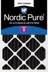 20x24x4 (3 5/8) Pure Carbon Pleated Odor Reduction Merv 8 Furnace Filter 1 Pack - Picture 1 of 7