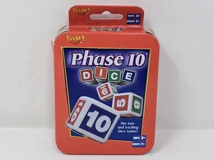 Phase 10 Würfelspiel in roter Blechdose von Fundex, 2004 - Neu (Karton Gebrauchsspuren) - Bild 1 von 14
