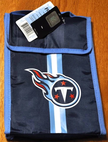 Tennessee Titans Insulated Lunch Bag Cooler NEW - Light Blue 9" x 7" x 4.5" Cover