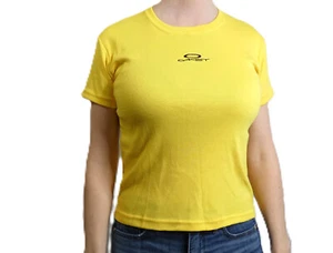 Oakley Yellow Tshirt Womens Size S Logo Short Sleeves Summer Top NWT - Picture 1 of 8