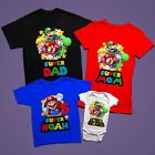 Super Mario Birthday Shirts, Super Mom, Super Dad, Customize Birthday Mario Tees