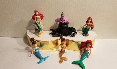Disney Little Mermaid Ariel Ursula & Sisters Figures Lot Cover