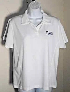 Tampa Bay Rays by Antiqua Women's White Polo Shirt Size Large - Picture 1 of 2