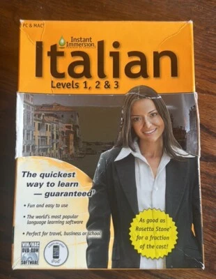Learn How To Speak Italian With Instant Immersion Levels 1-3 Retail Box - Image 1 of 4