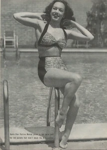 1945 Patrice Munsel Opera Star Poses in Her 2 Piece Swim Suit Vintage Print Ad - Picture 1 of 1