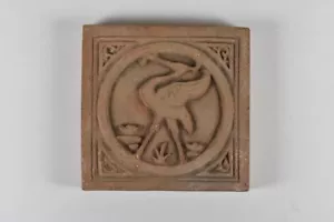 Unglazed Arts & Crafts Heron Tile California Batchelder or CALCO Era - Picture 1 of 6