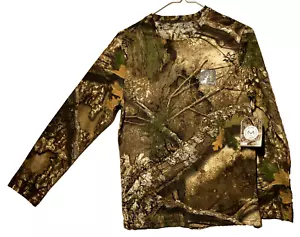 Realtree Camo T-Shirt Youth XL (14-16) Long Sleeve Scent Control Cotton/Poly - Picture 1 of 3
