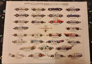 Porsche Poster 50 Jahre 1931-1981 | ORGINAL Zeichnungen von Ken Rush 101 x 76 cm - Bild 1 von 7
