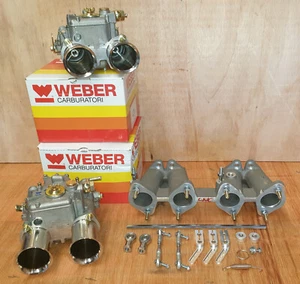 Fits Datsun L16 L18 L20 - GENUINE WEBER Twin 45 DCOE Carburettor Conversion Kit - Picture 1 of 10