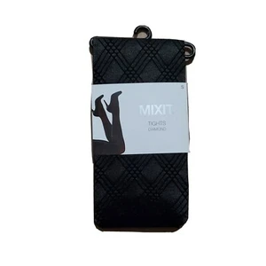 MIXIT Tights Diamond Design Size Small Color Black - Picture 1 of 3