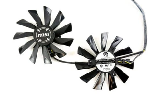 Pair Fans Cooler Fan For MSI HD7790 7850 7870 R9 265 270 280X PLD10010B12HH 95mm - Picture 1 of 1