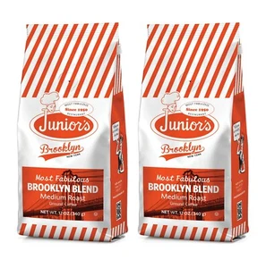 Junior's Most Fabulous Brooklyn Blend, café molido tostado mediano, bolsas de 2/12 oz - Imagen 1 de 5